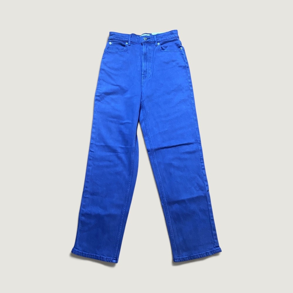 Everlane NWT Womens Way-High High Rise Straight Leg 27 Tall Blue Color Jeans